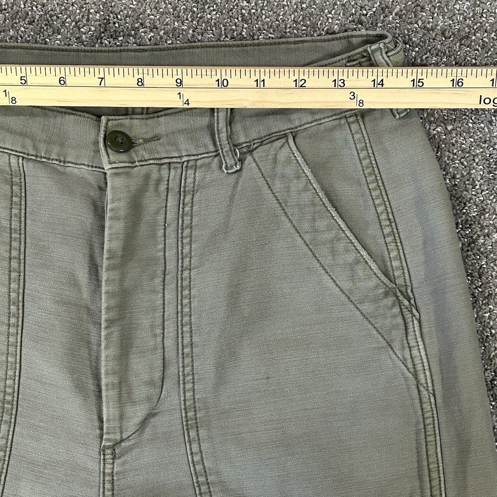 American Eagle Cotton Utility Pants - Women's 6 Short/Crop - Green Patch Pockets - Picture 7 of 11